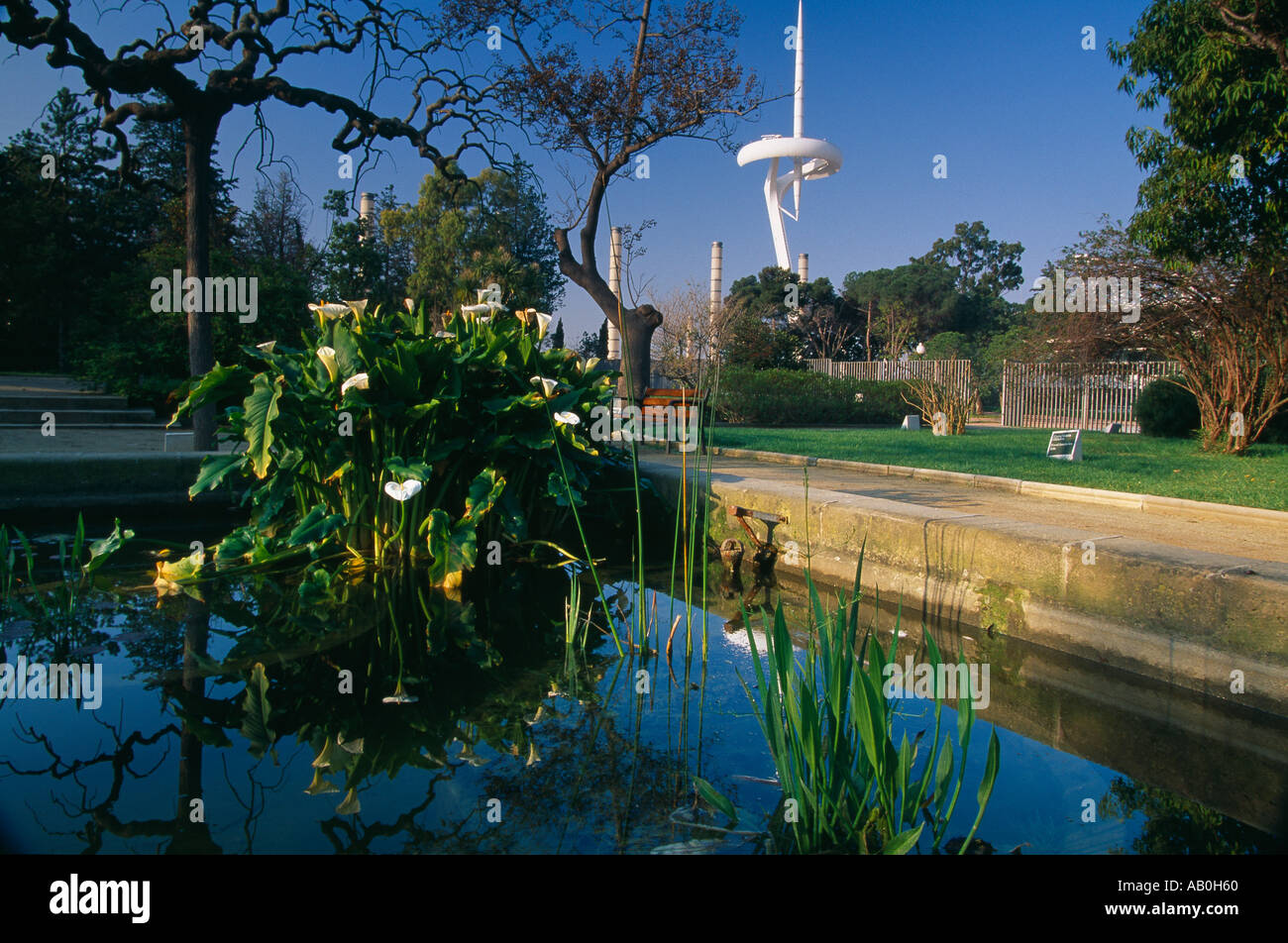 Parco Montjuic Barcellona Spagna Foto Stock