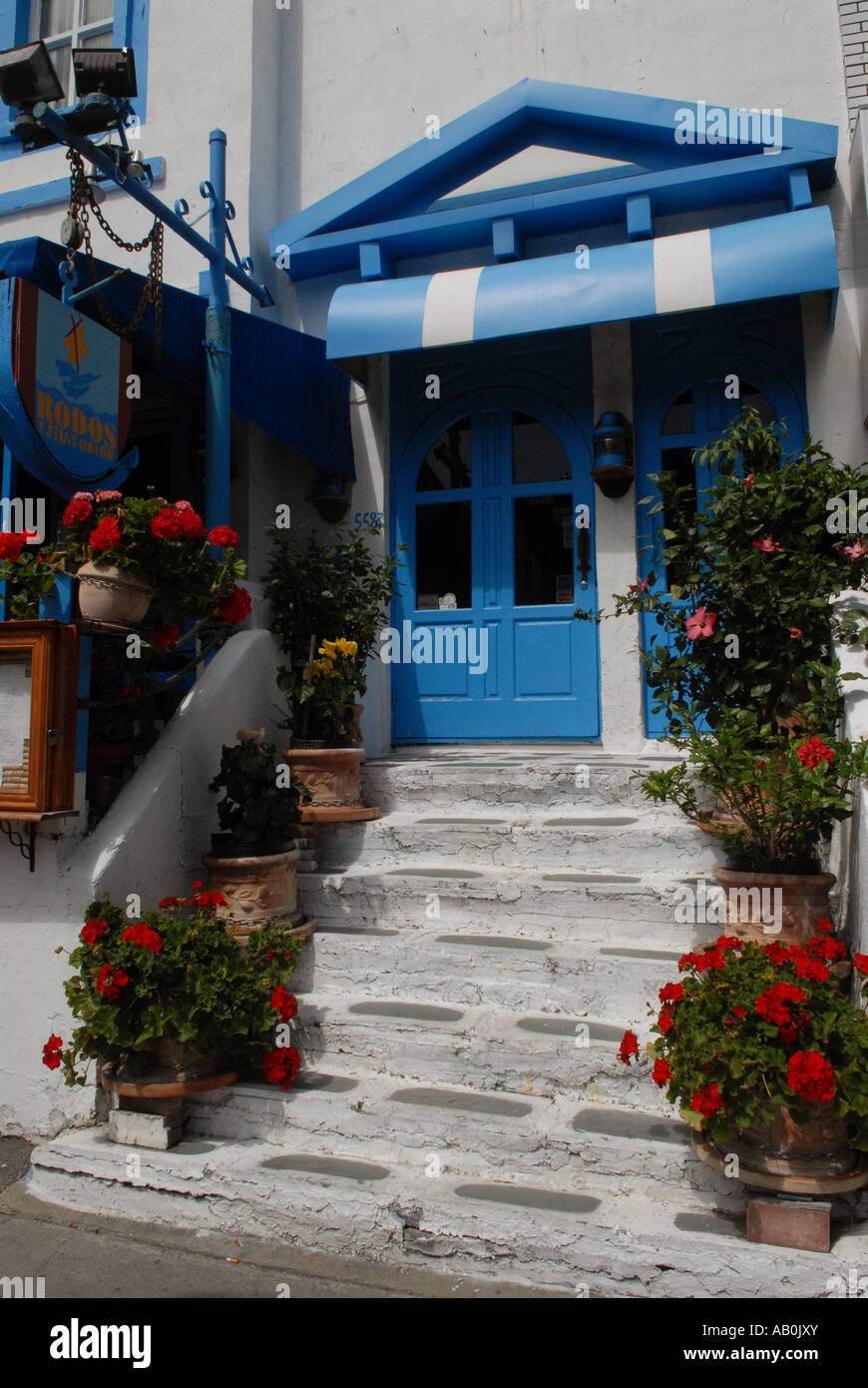 Ristorante greco su Park Avenue città di Montreal Québec Canada Foto Stock