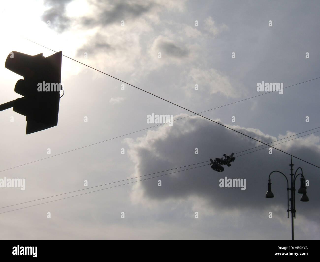 Scorrere la telecamera sul filo Foto Stock