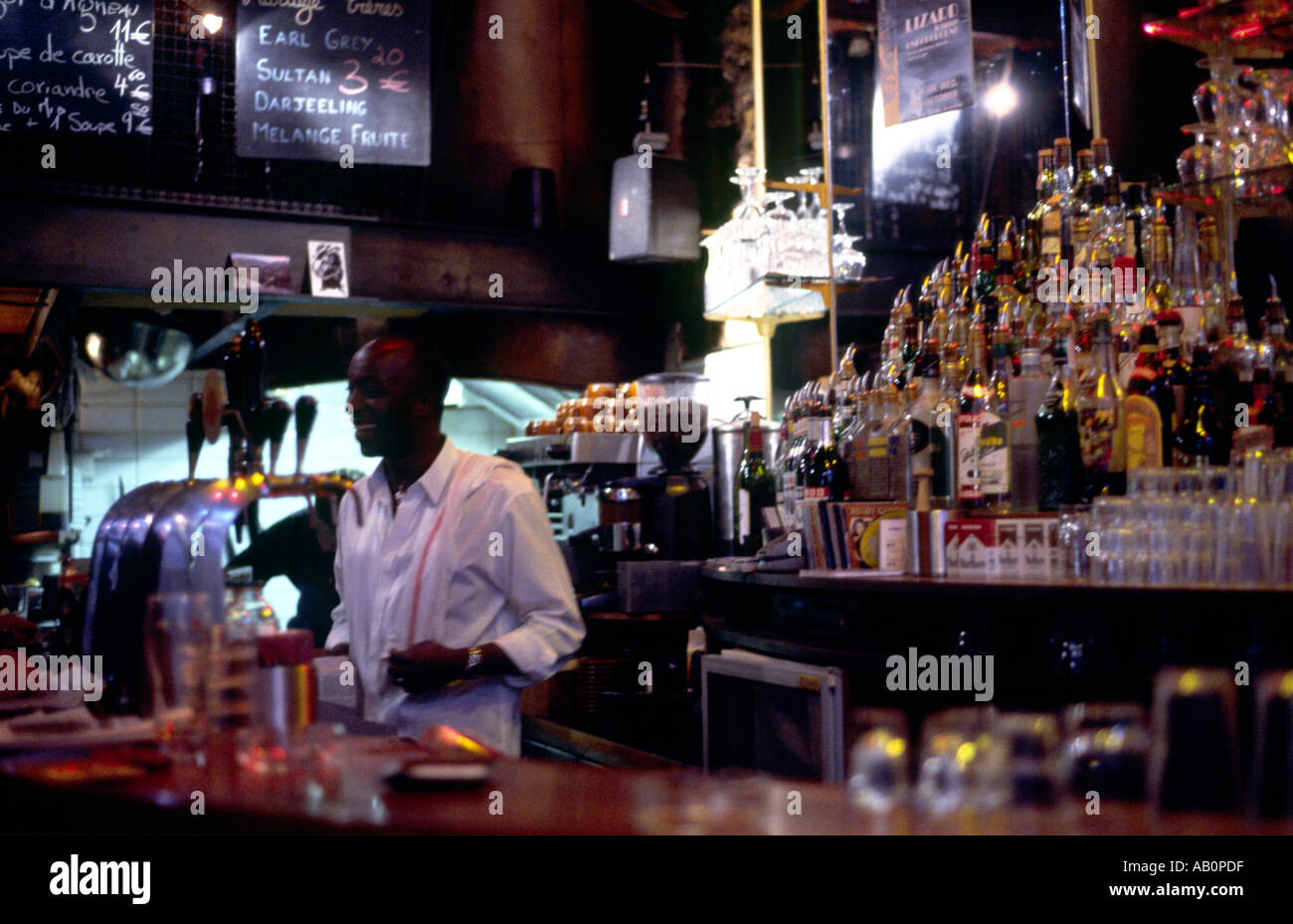 Lizard Lounge Bar sulla rue Bourg Tibourg nel quartiere Marais di Parigi Francia Foto Stock