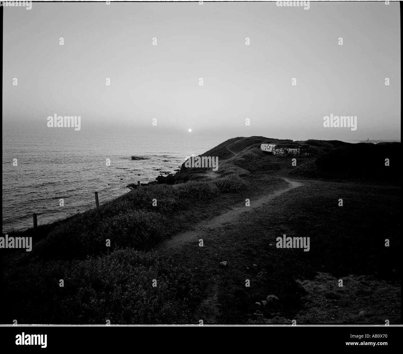 Atlantic muro costruito dalla Germania contro attacco alleato durante il WW2Bunker , Fort Bloque,Lorient, Francia, Foto Stock