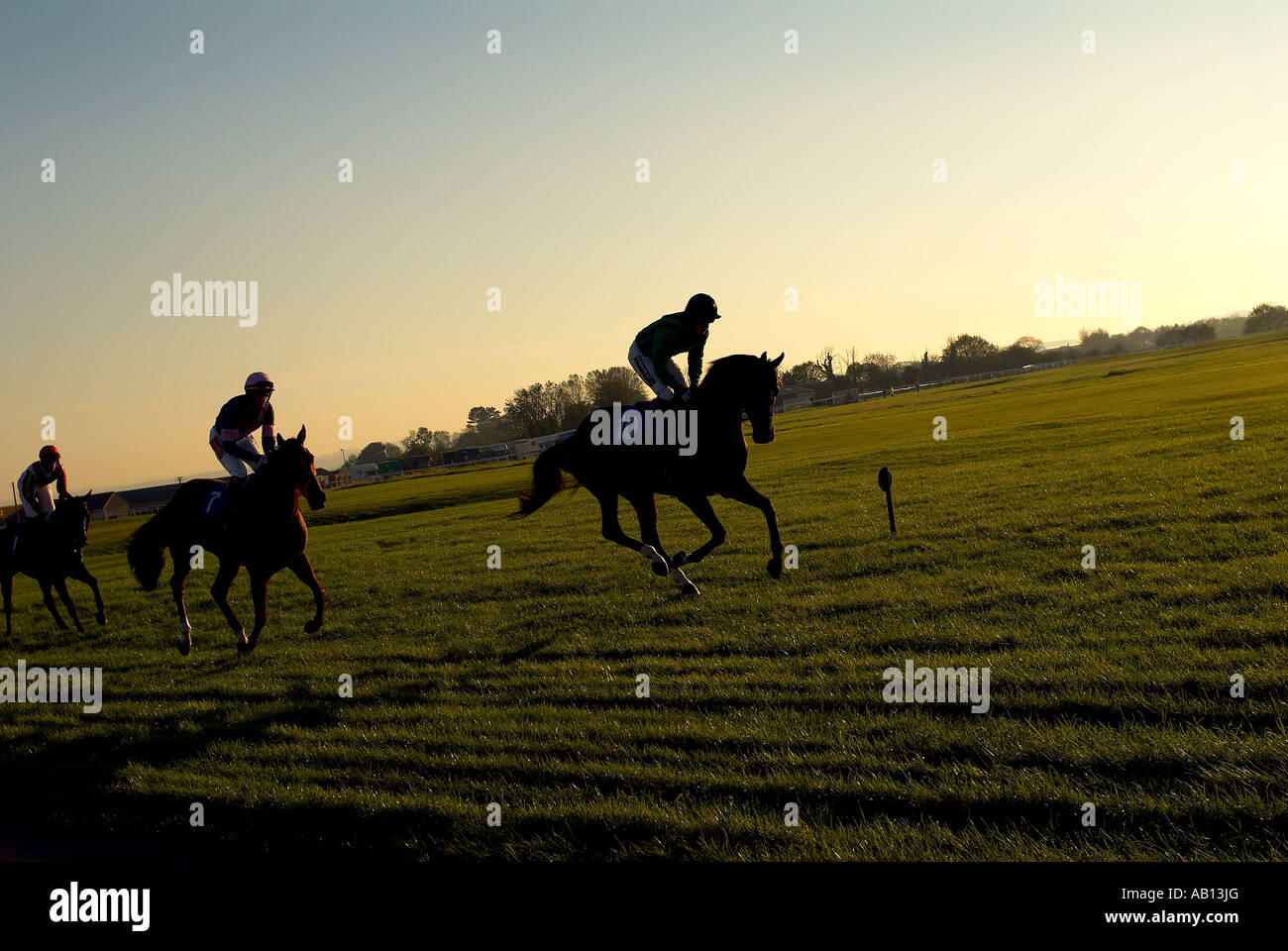 Corse di cavalli a Wincanton racecourse Foto Stock