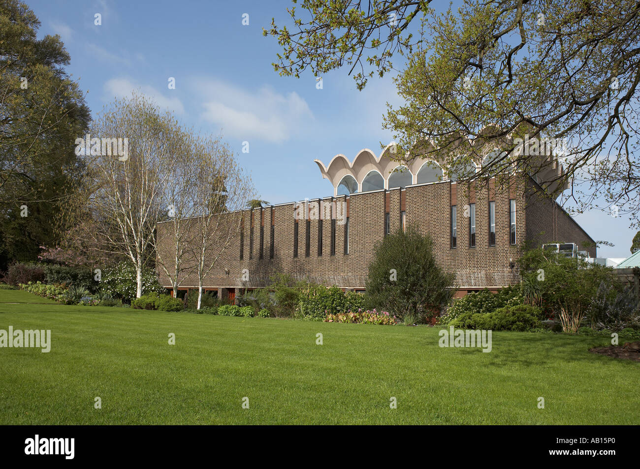 Sala principale Fitzwilliam College di Cambridge University in Inghilterra Foto Stock