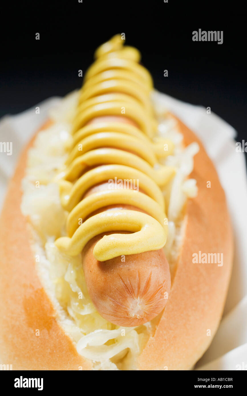 Hot Dog con crauti e senape FoodCollection Foto Stock