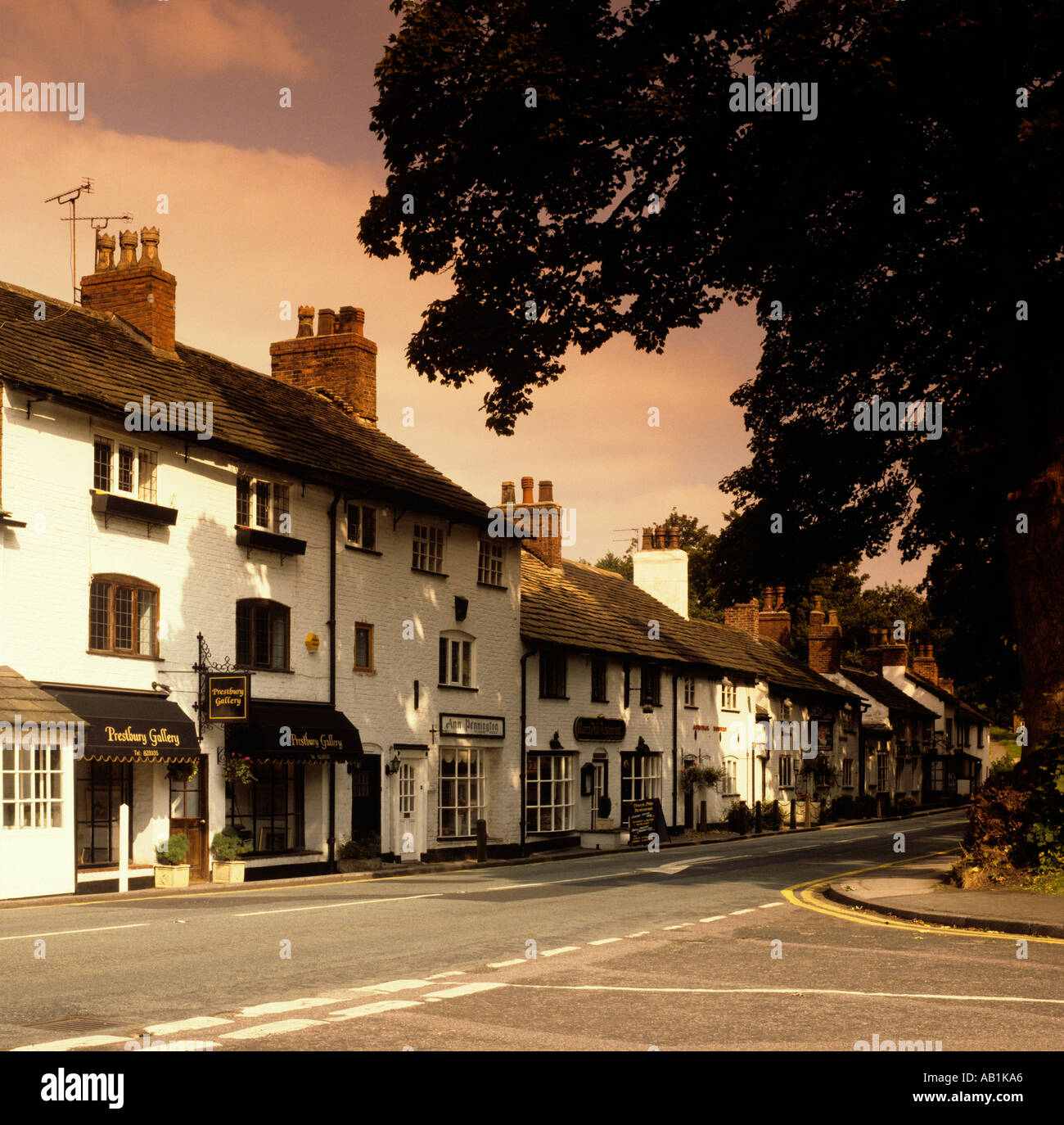 Prestbury Cheshire village Foto Stock