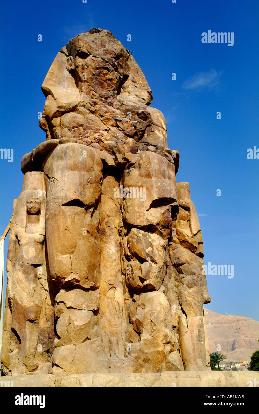 Colosso di Memnon,Luxor ,l'Egitto Foto Stock