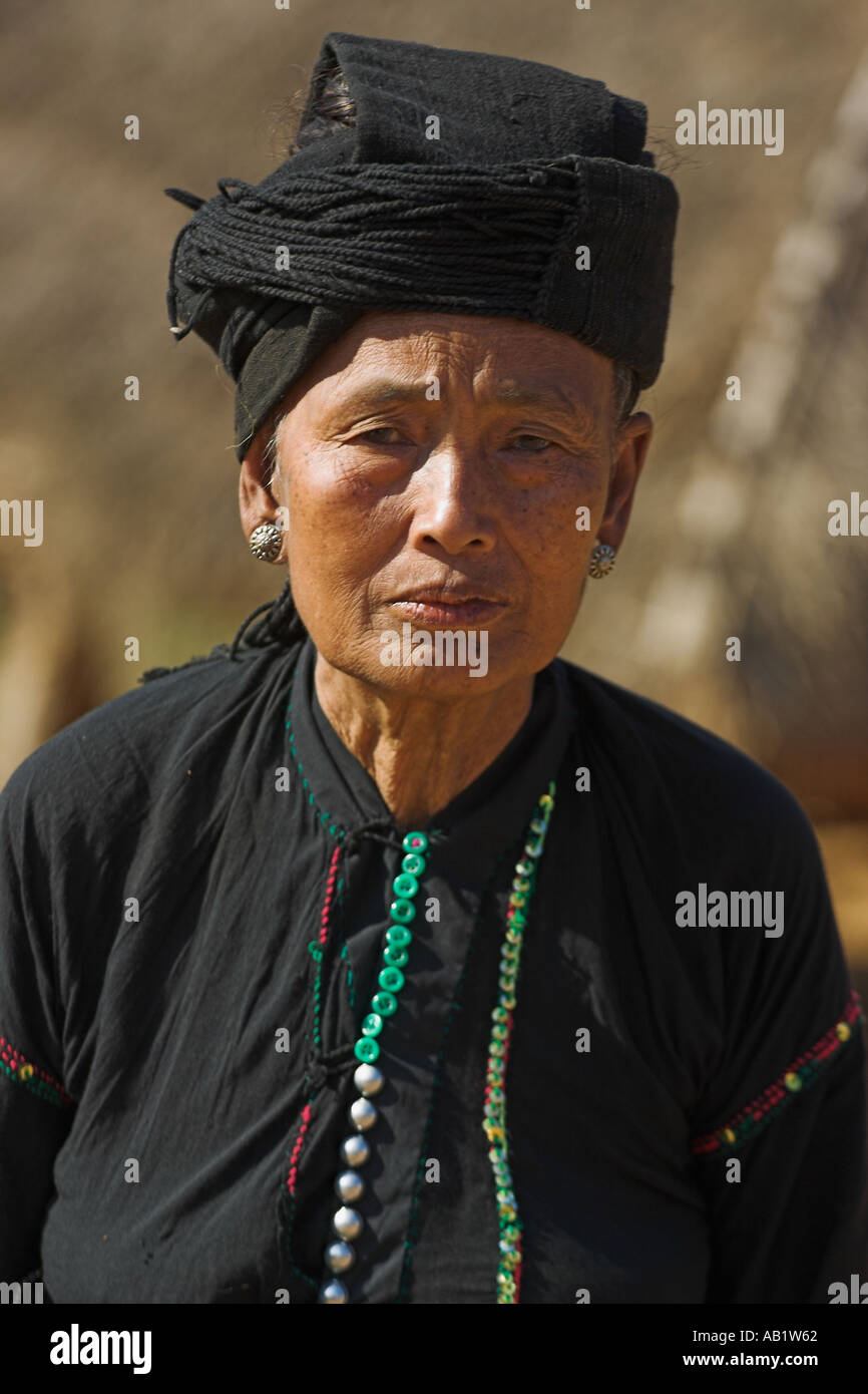 Myanmar stato Shan Kengtung Kyaing Tong Ann Village Ann lady Foto Stock