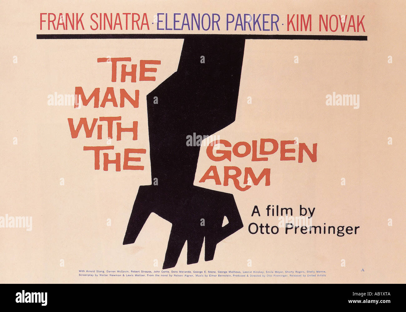 Uomo con il braccio d'oro poster per 1962 Otto Preminger film Foto Stock