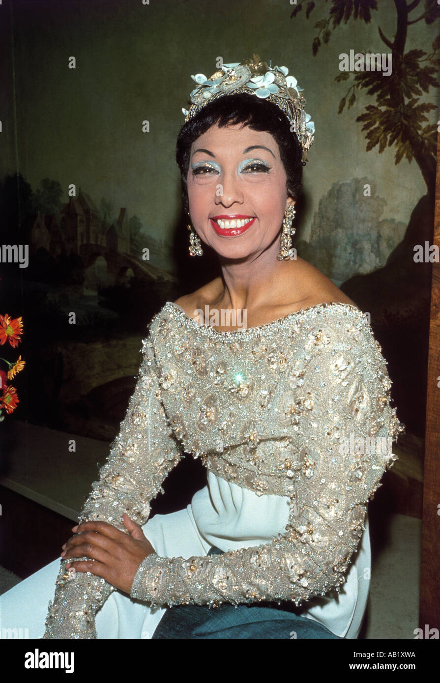 JOSEPHINE BAKER US cantante intrattenitore negli anni sessanta Foto Stock