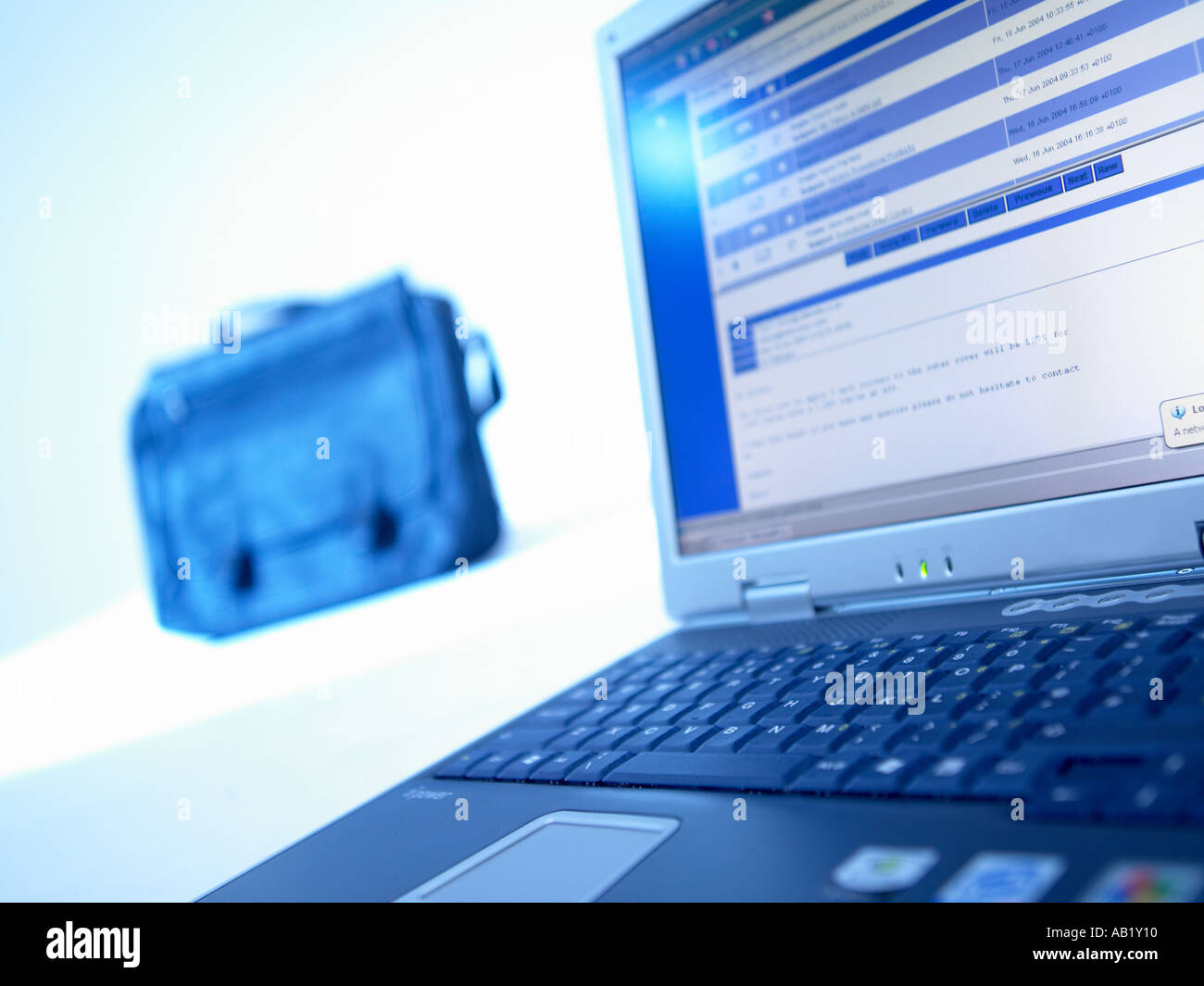 Lap Top e custodia Foto Stock