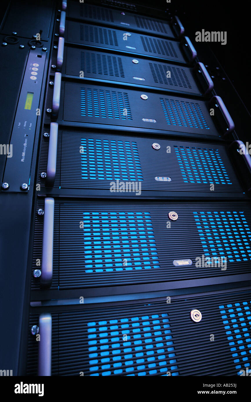 Server rack Serverschrank Foto Stock