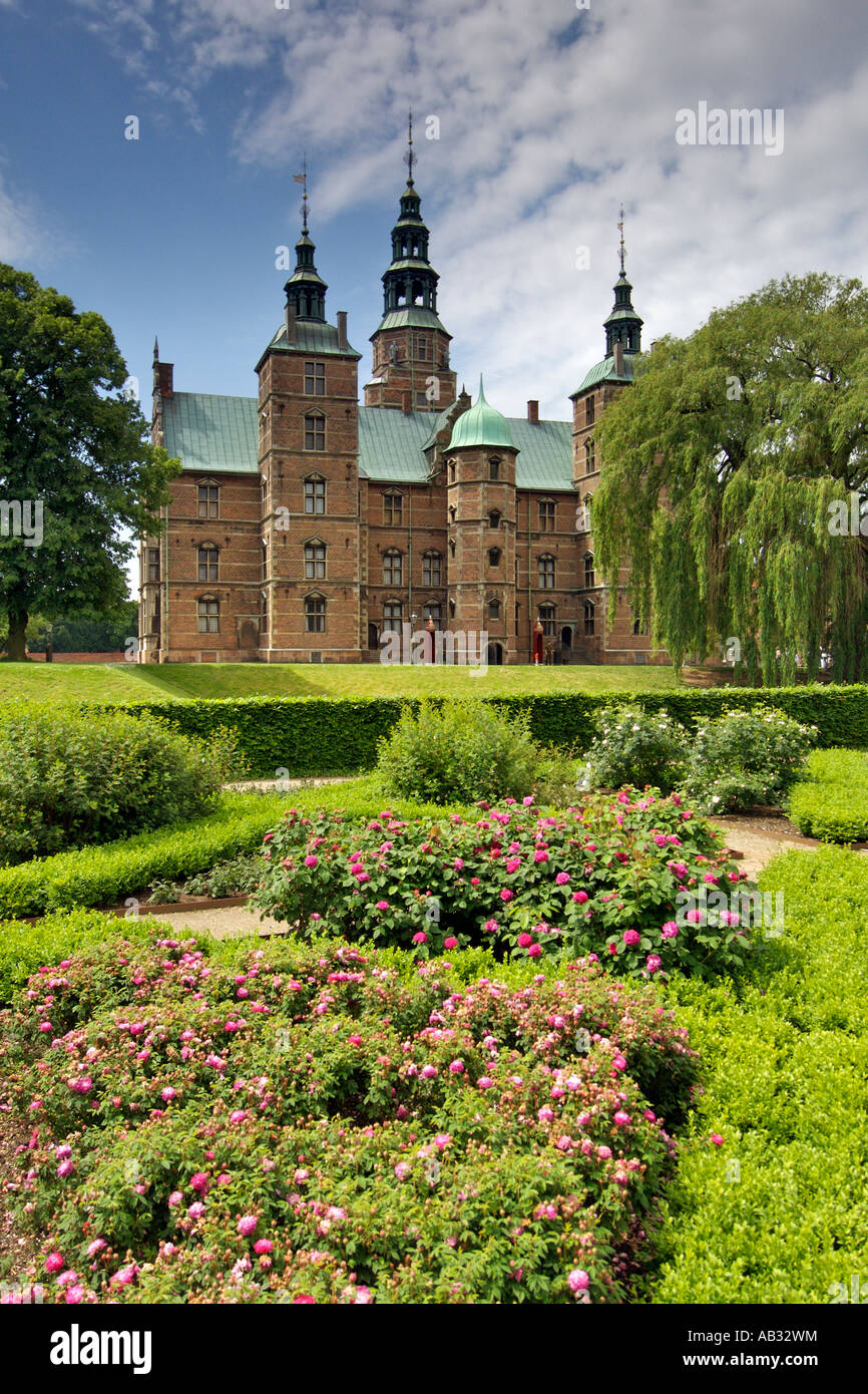 Il Palazzo Rosenborg nel Rosenborg giardini in Copenhagen DANIMARCA. Foto Stock