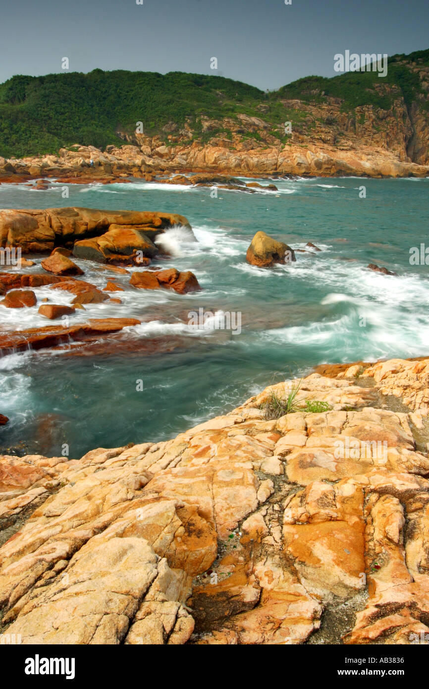 Spiaggia di pietra in Thailandia relax corsa di ripristino Foto Stock