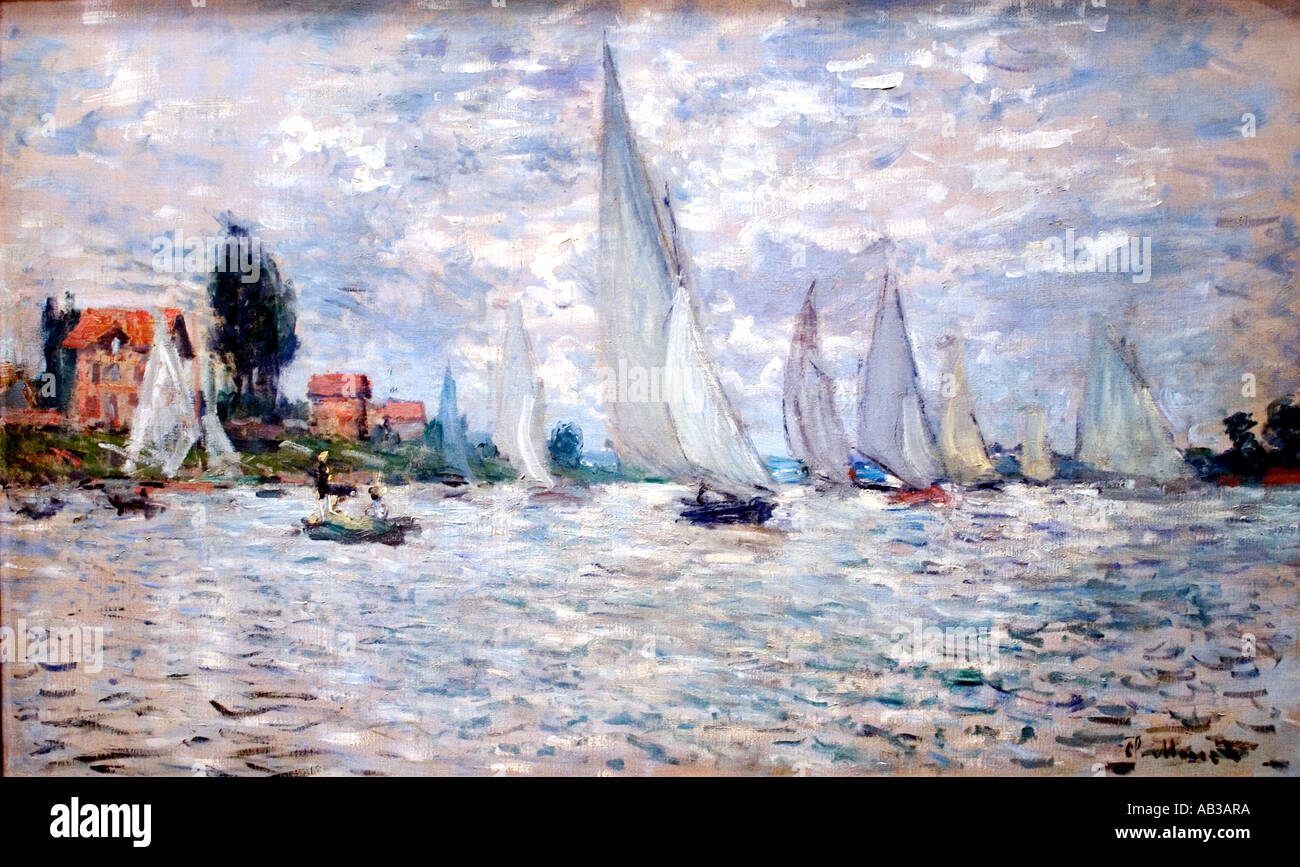 Le barche di regata a Argenteil Claude Monet 1840 - 1926 Francia - Francese Foto Stock