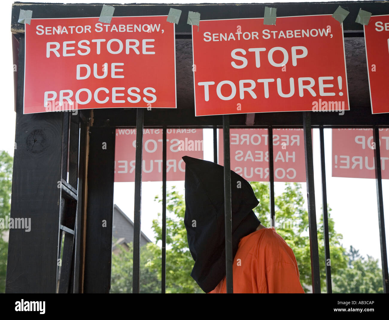 I manifestanti richiedono il ripristino dei diritti costituzionali Foto Stock