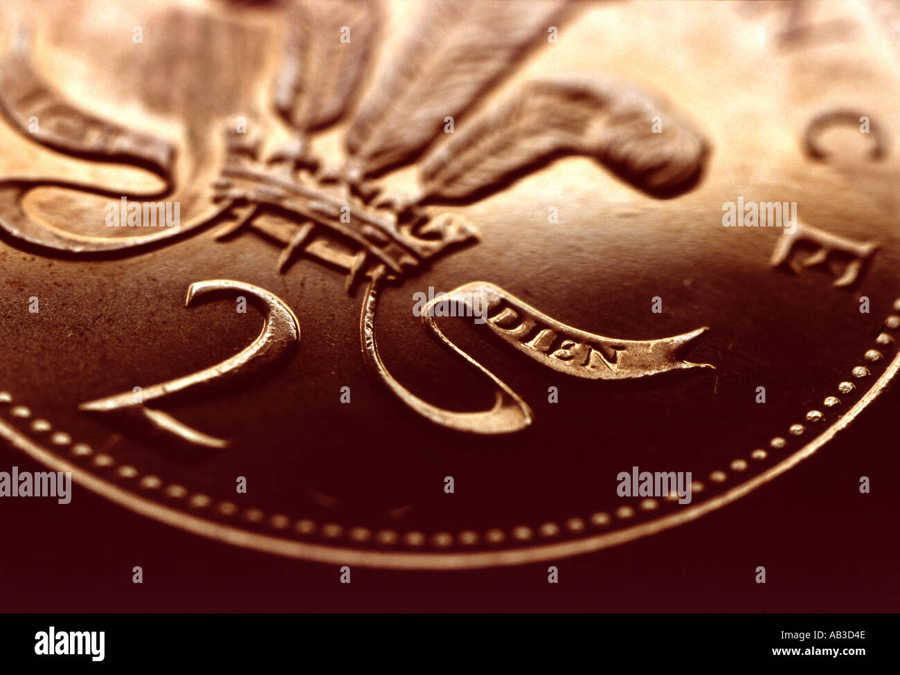 moneta da 2 pence Foto Stock