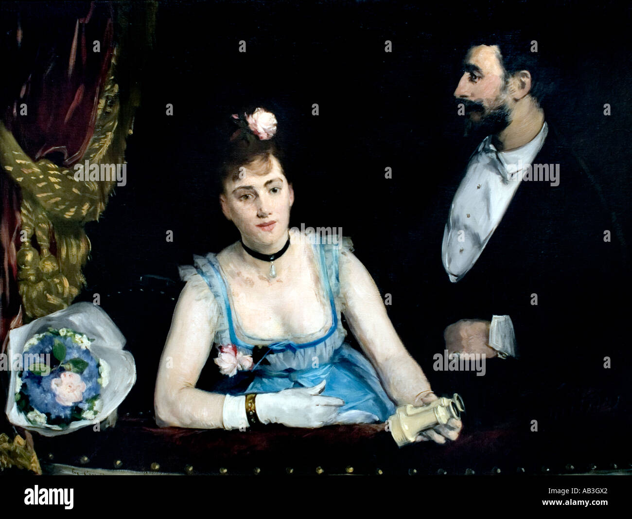 Eva Gonzales una scatola presso il Théâtre des Italiens - una scatola presso il Theatre des Italiens 1874 Édouard Manet 1832 - 1883 Francia - Francese Foto Stock