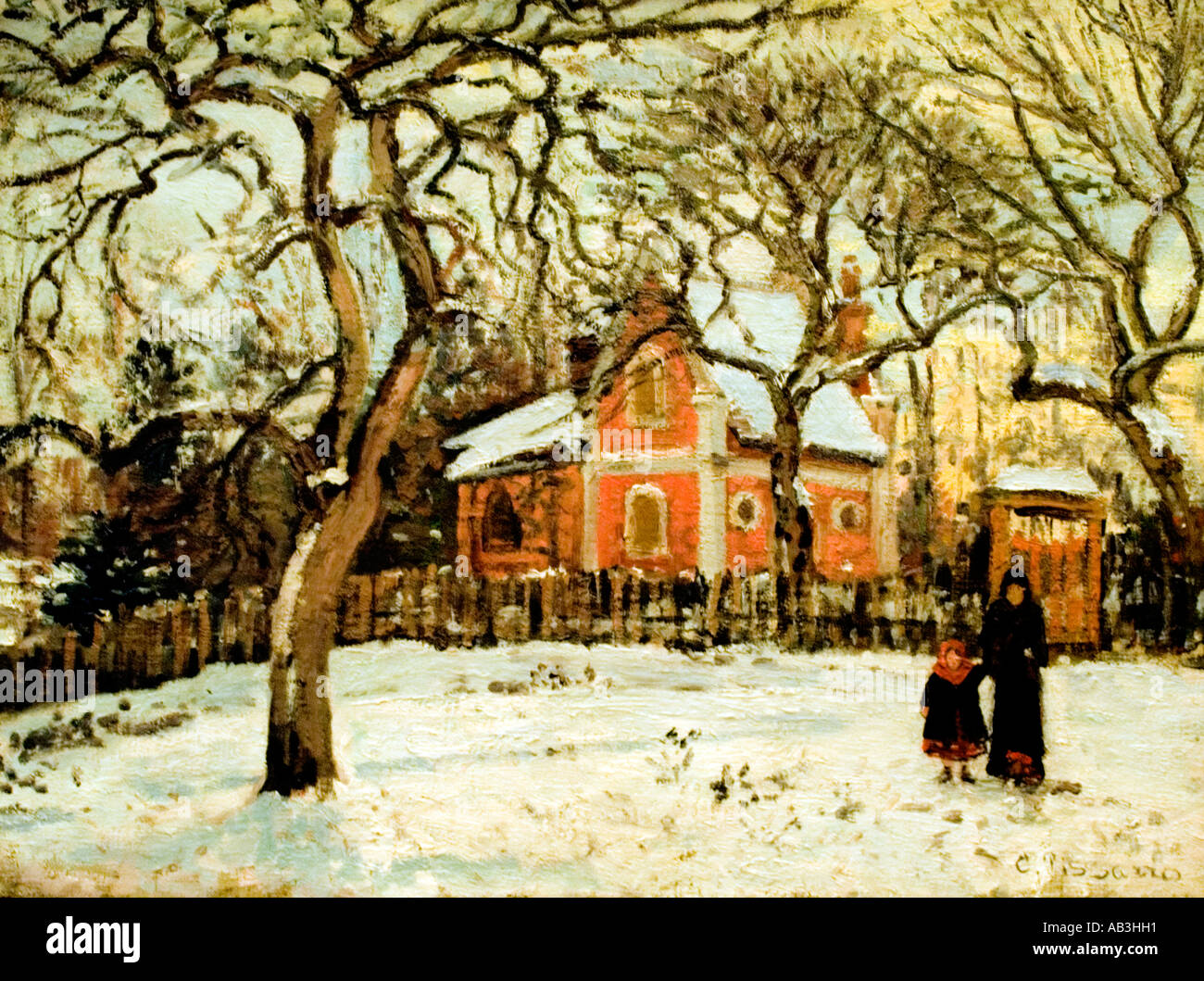 Chataigniers a Louveciennes 1871 Camille Pissarro 1830 - 1903 Francia - Francese Foto Stock