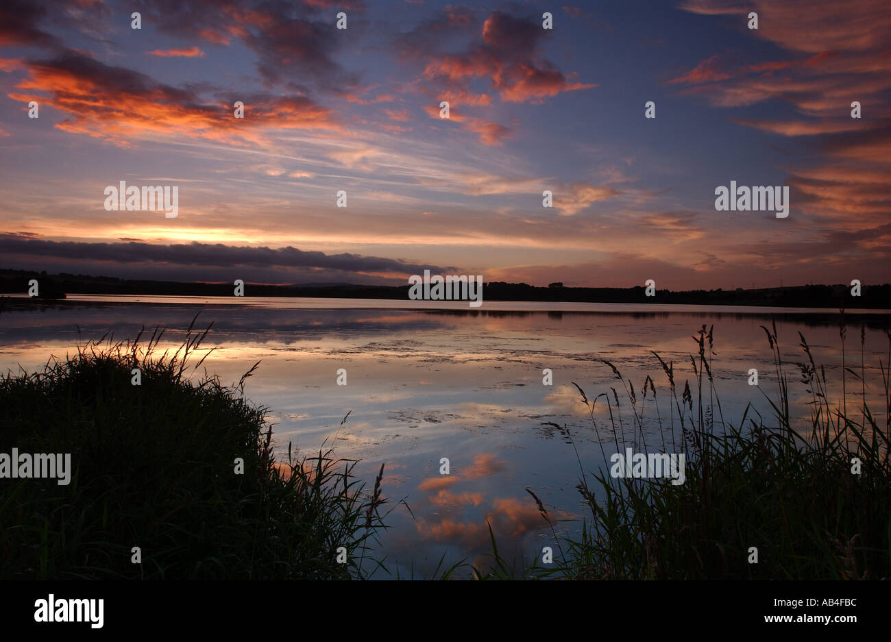 Loch di skene sunset 2 Foto Stock