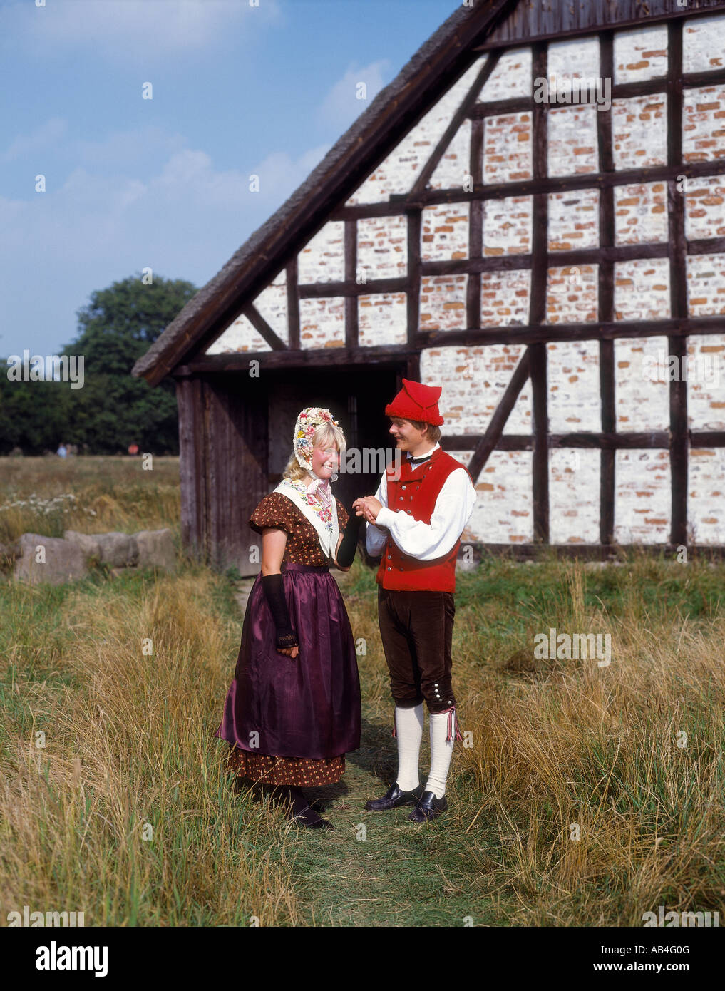 Matura in costumi danese Foto Stock