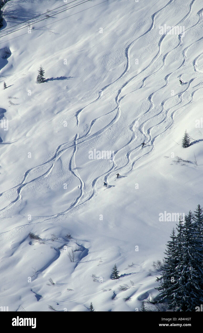 La Svizzera Mürren, Berner Oberland, regione di Jungfrau, sci Foto Stock