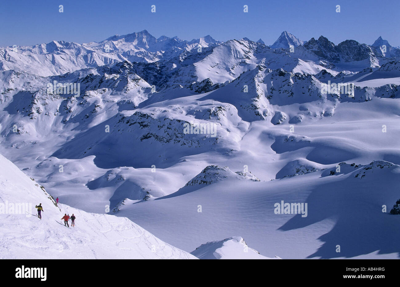 La Svizzera Murren Berner Oberland Bernese regione di Jungfrau Sci Foto Stock