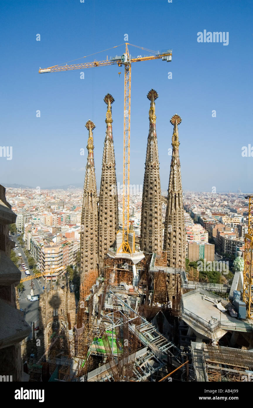 Temple de la Sagrada Familia di Barcellona, Spagna Foto Stock