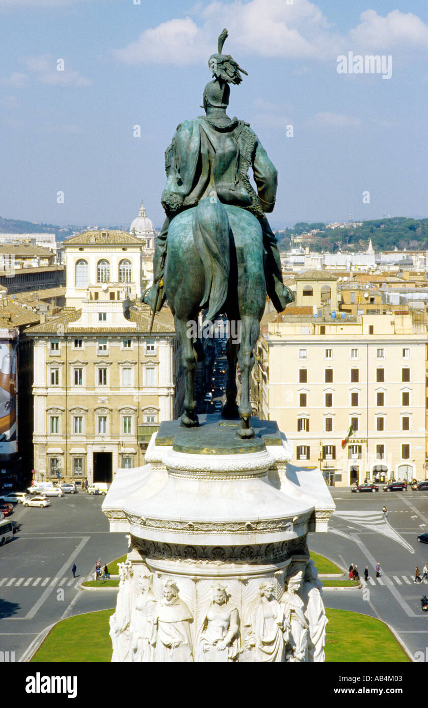 Italia Roma Victor Emmanuel monument Il Vittoriano Foto Stock