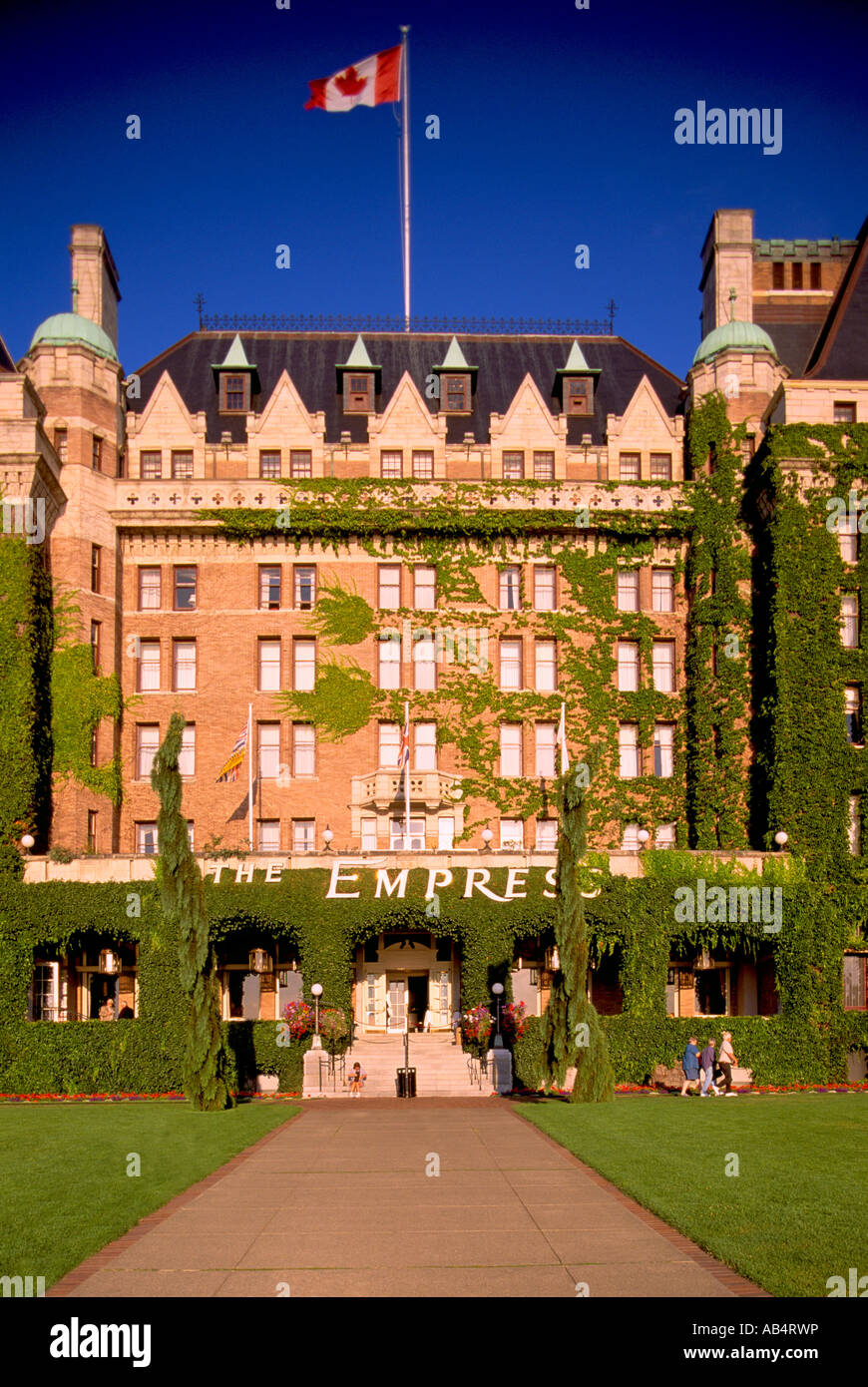 La storica 'Fairmont Empress Hotel' Victoria British Columbia Canada Foto Stock