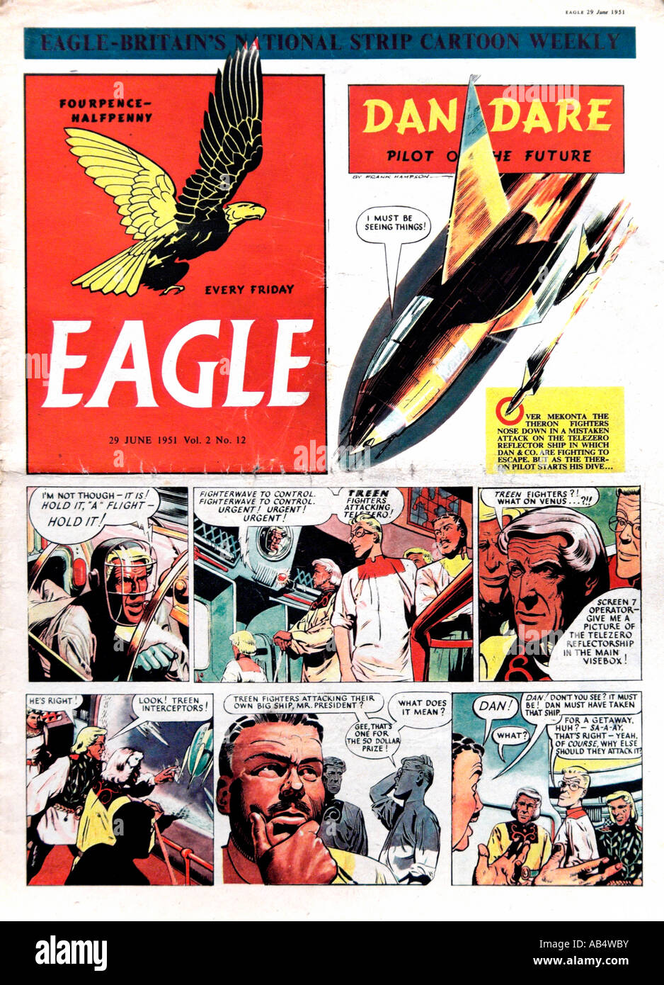 La Eagle Comic 29 Giugno 1951 per solo uso editoriale Foto Stock