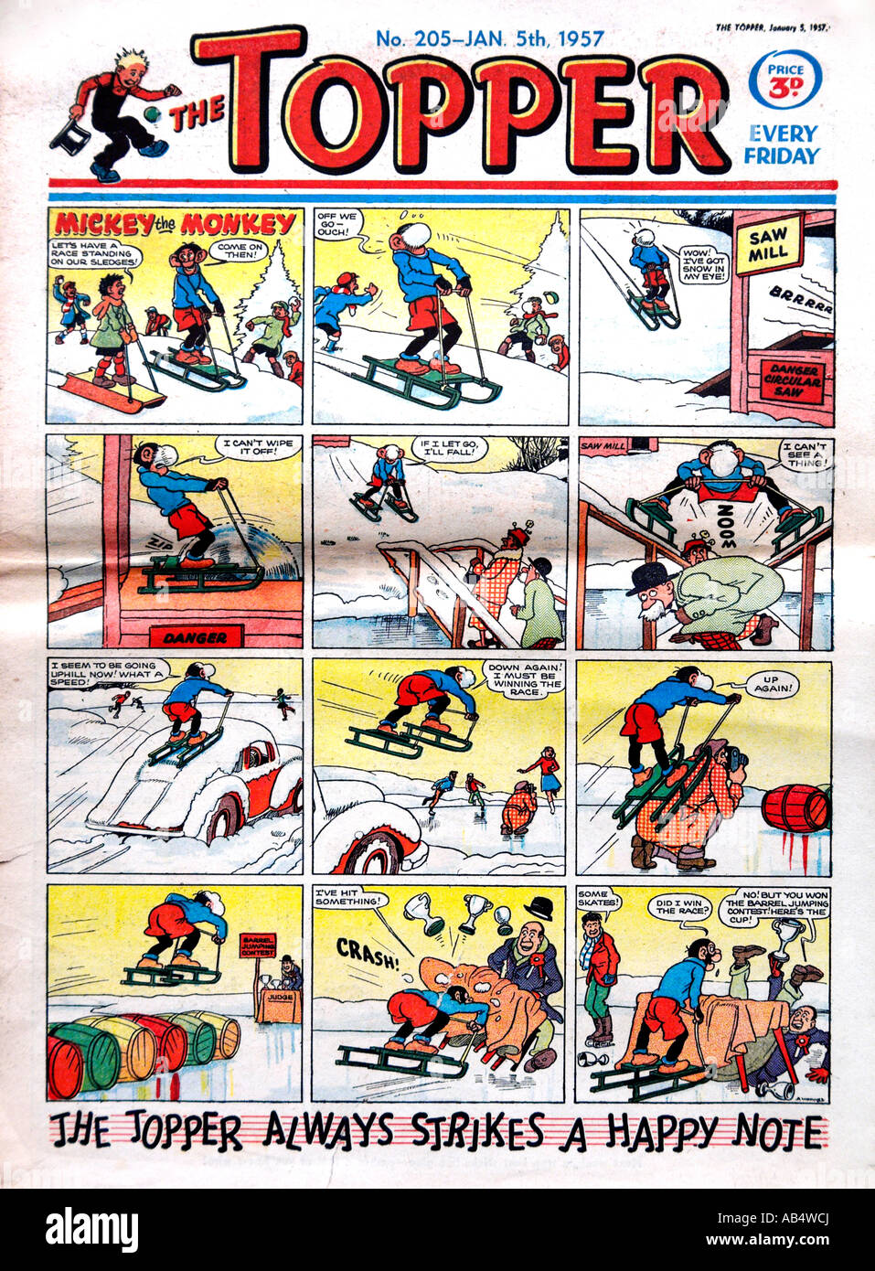 Topper Comic 3 gennaio 1957 per il solo uso editoriale Foto Stock