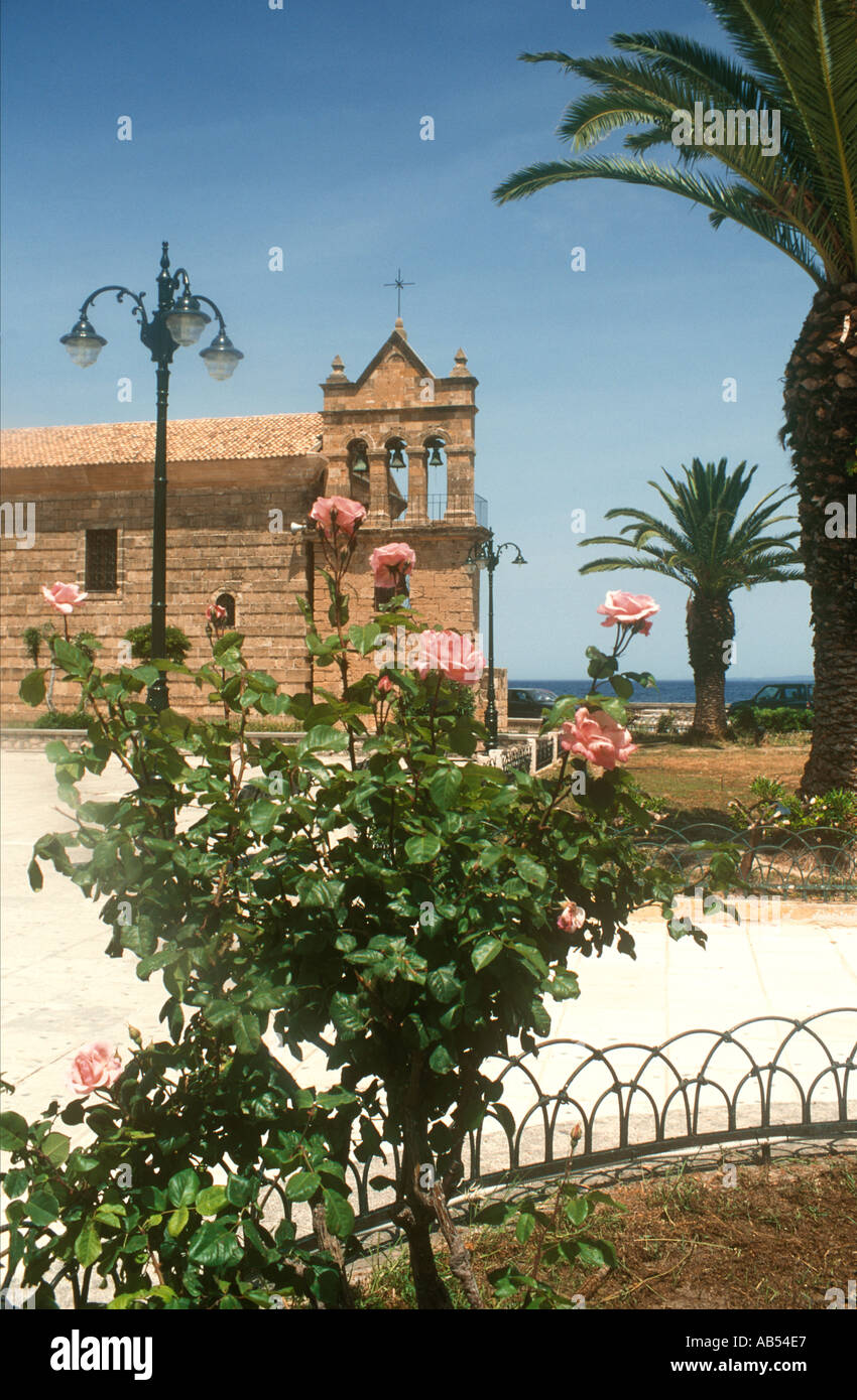 La Chiesa di San Nicola in piazza Solomos a Zante città sull'isola greca di Zante Foto Stock
