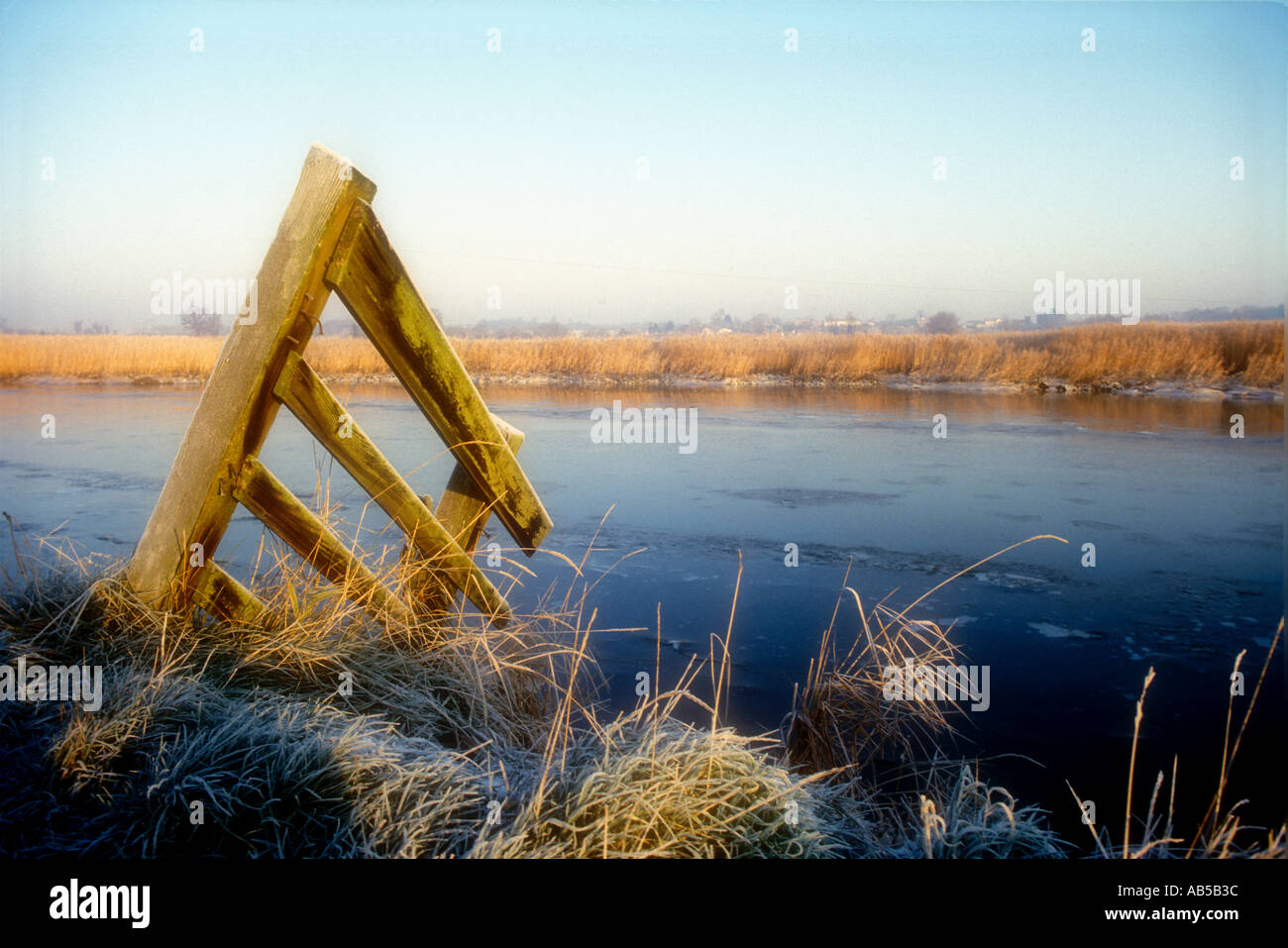 Inverno a Snape Maltings Suffolk REGNO UNITO Foto Stock