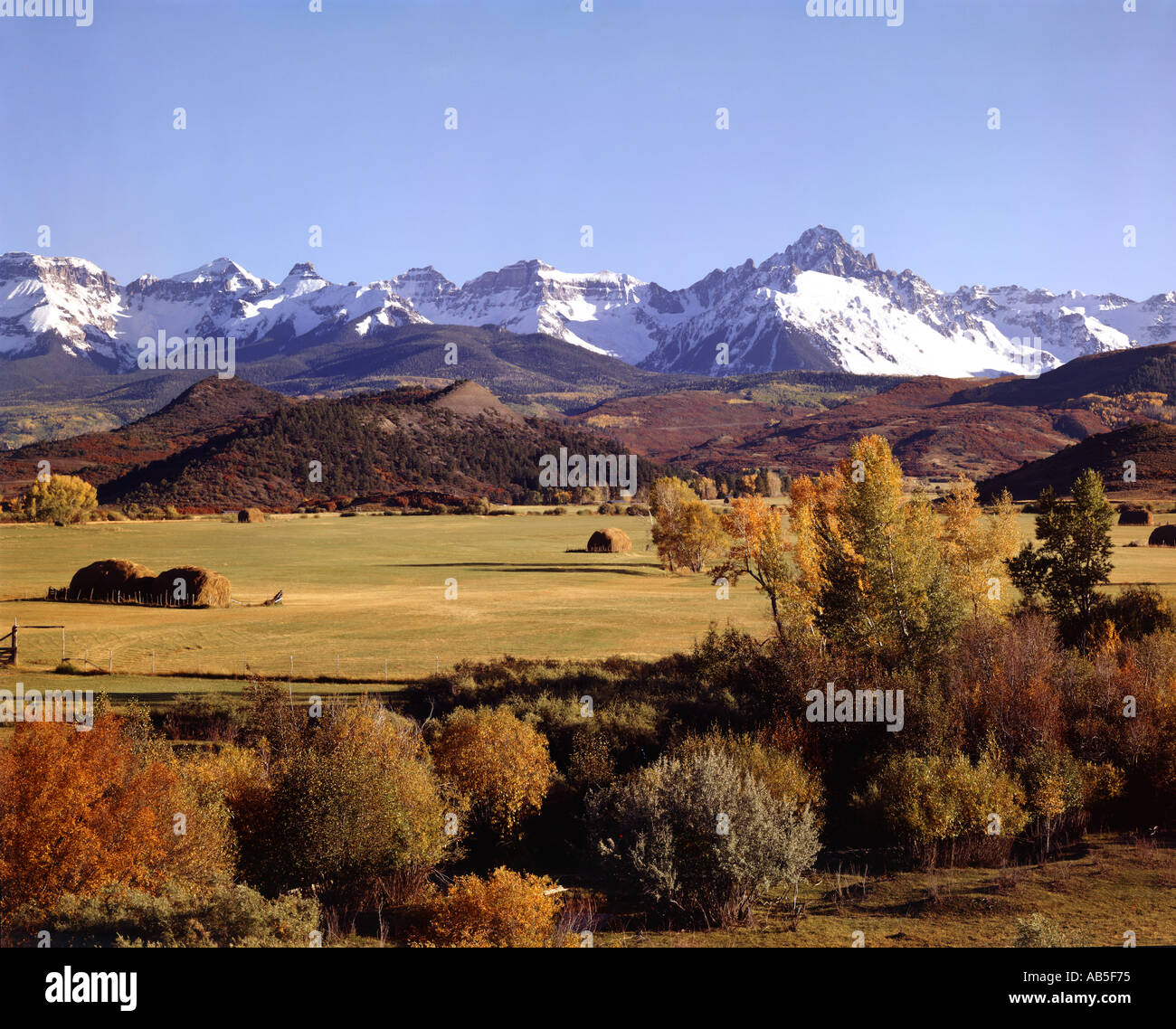 San Juan Mountains vicino a Montrose Colorado USA durante la stagione autunnale Stagione Foto Stock