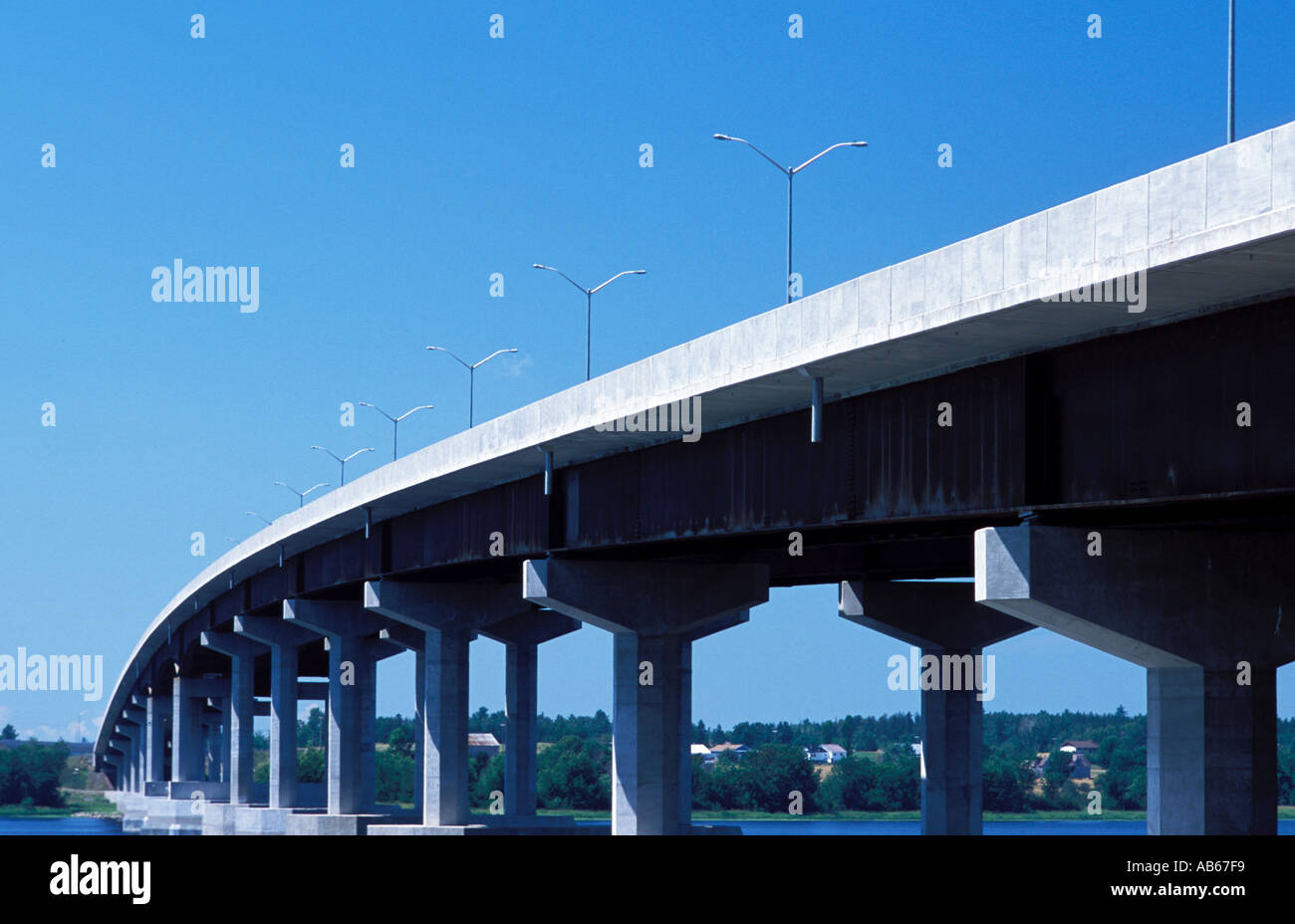 Quattro lane Ponte San Giovanni Fiume New Brunswick Foto Stock