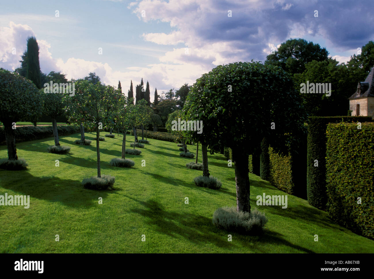 Eyrignac Manor Gardens, Eyrignac Manor, città di, Salignac-Eyvigues, Dordogne, Aquitania, in Francia, in Europa Foto Stock