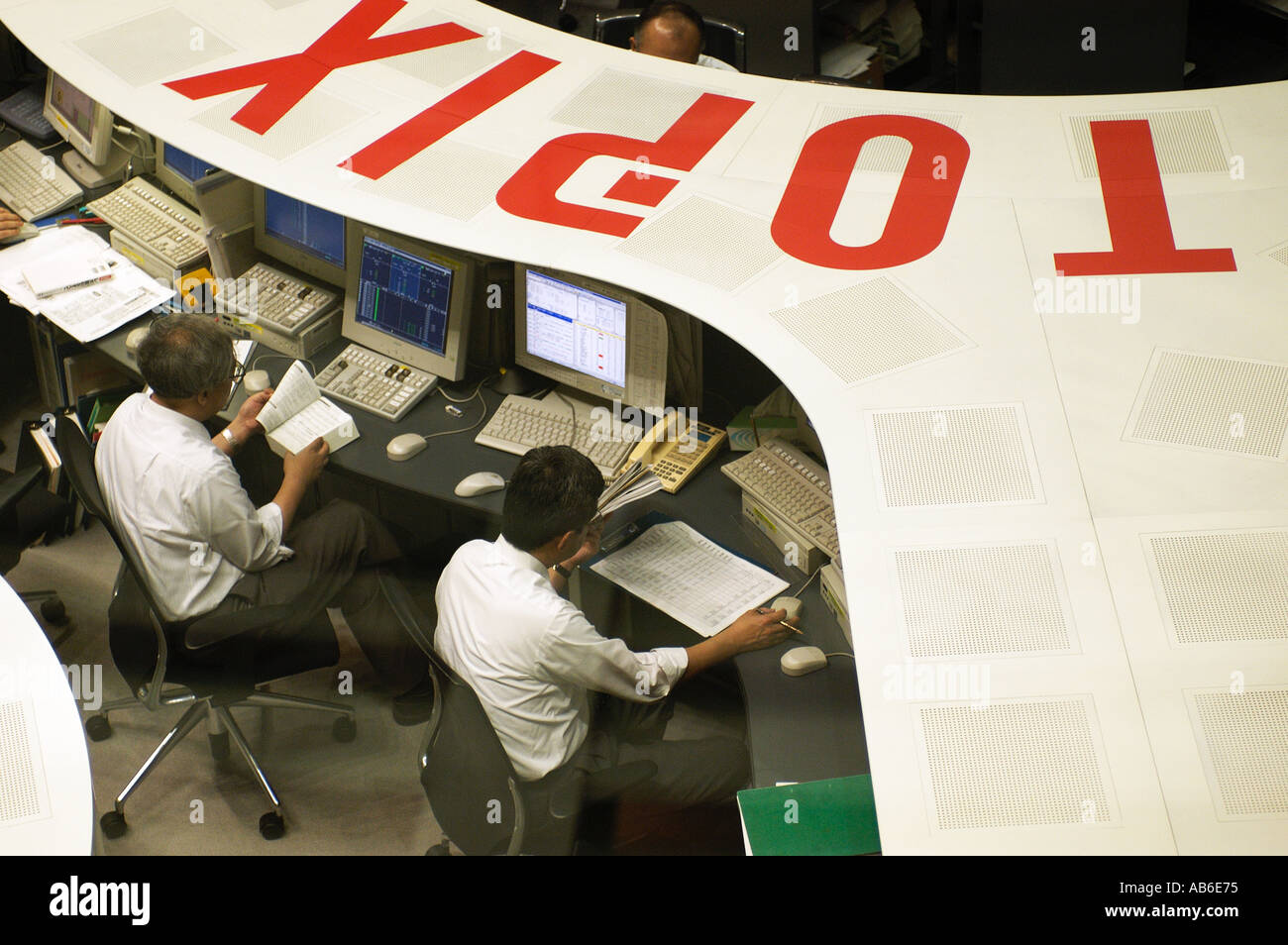 L'interno del nuovo high tech Borsa di Tokyo Giappone Foto Stock