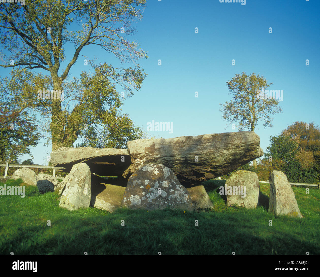 Arthurs neolitico in pietra camera di sepoltura a nord-est di Dorstone in Herefordshire INGHILTERRA Foto Stock