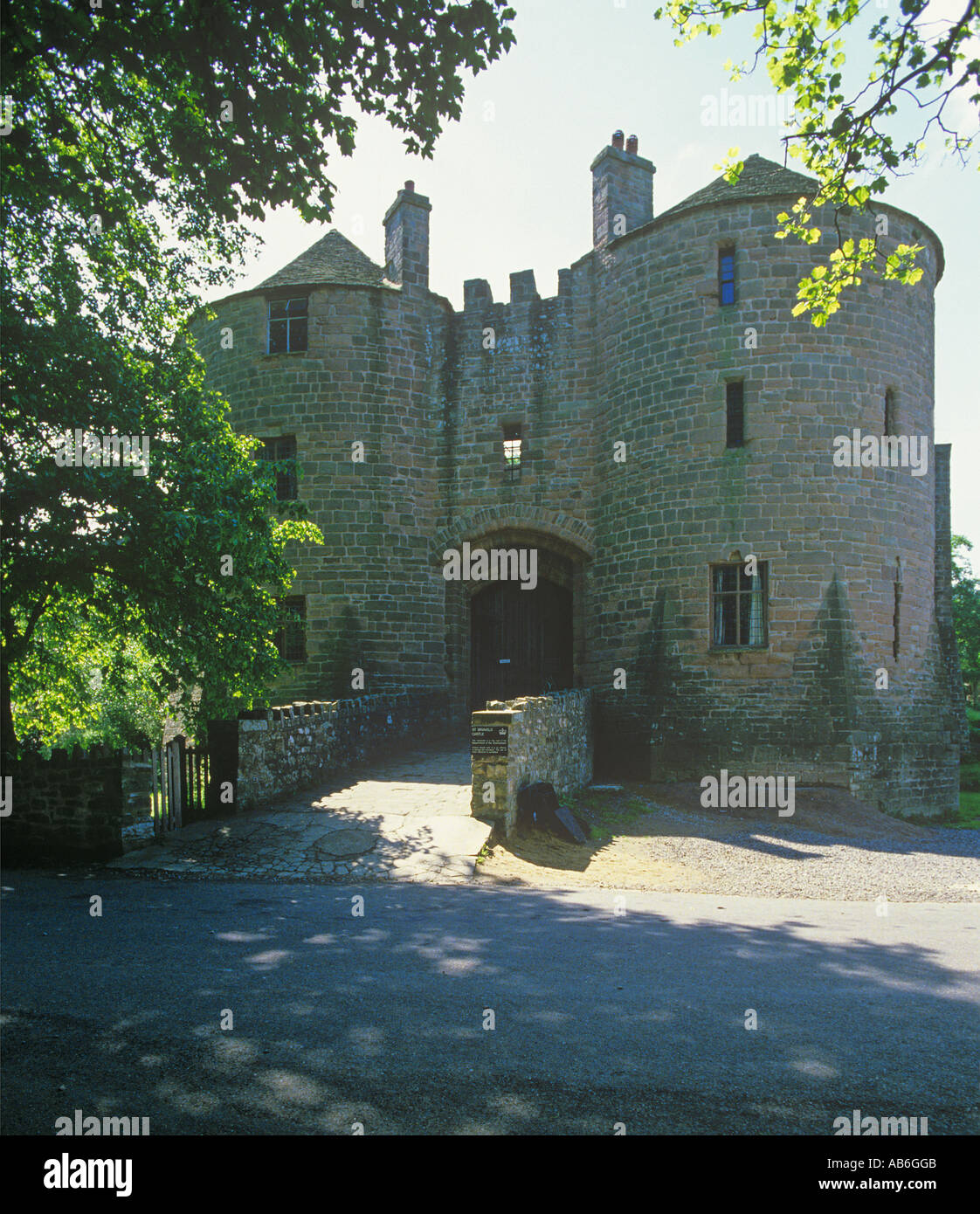 St Briavels Castello nella Foresta di Dean xiii secolo fortificazioni affacciato sulla valle del Wye Foto Stock