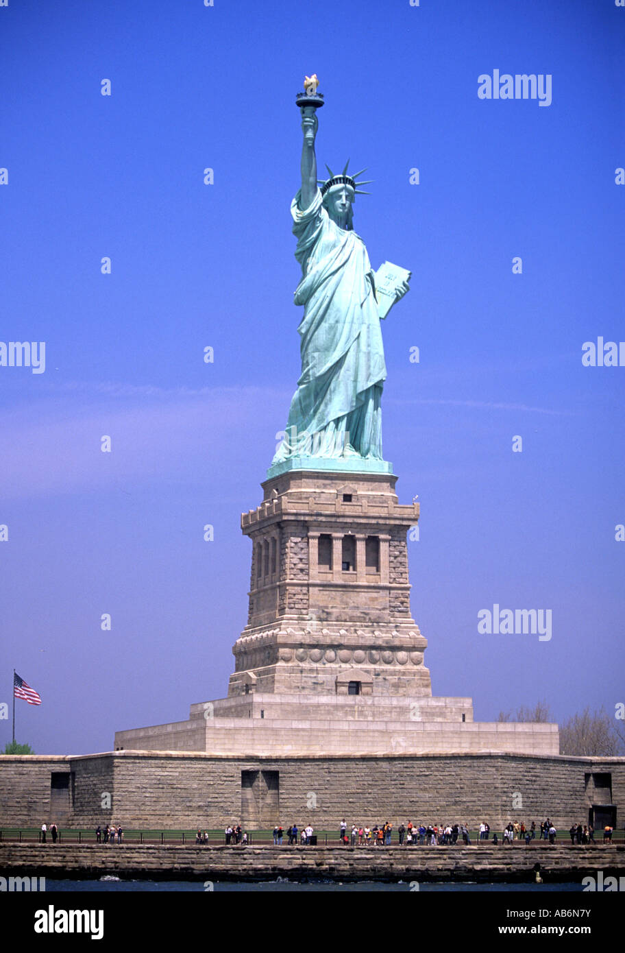 Statua della Libertà scultura neoclassica Liberty Island, New York Stati Uniti d'America Nord America Foto Stock