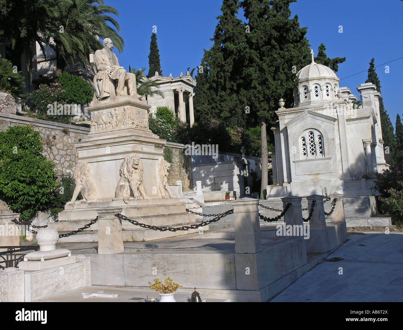 Tomba di George Averoff primo cimitero Atene Grecia Foto Stock