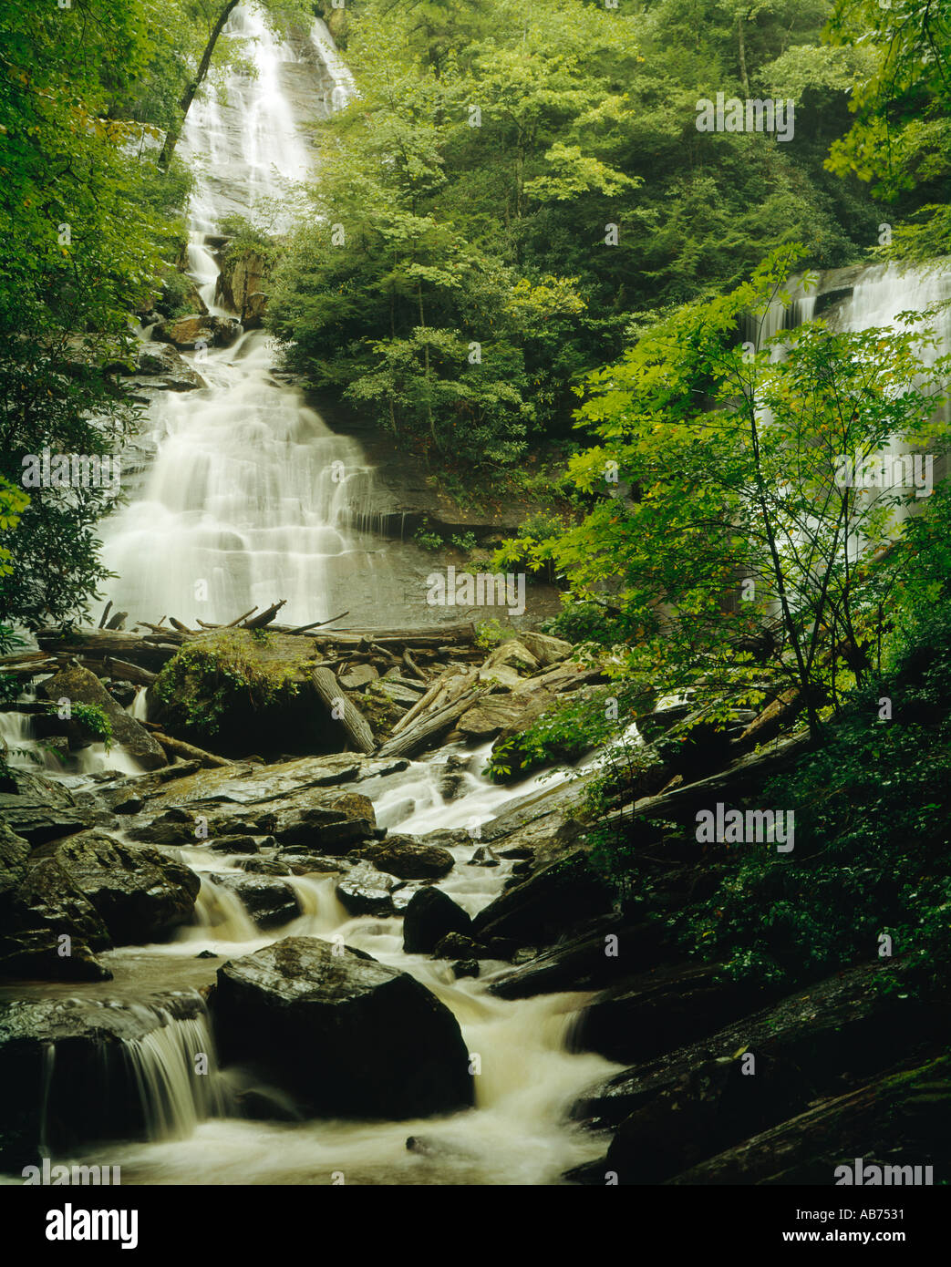 Cascata Anna Ruby Cade vicino a Helen Georgia USA Foto Stock