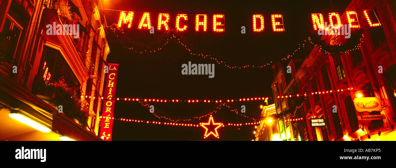 Lille Francia Mercatino di Natale Marche de Noel Foto Stock