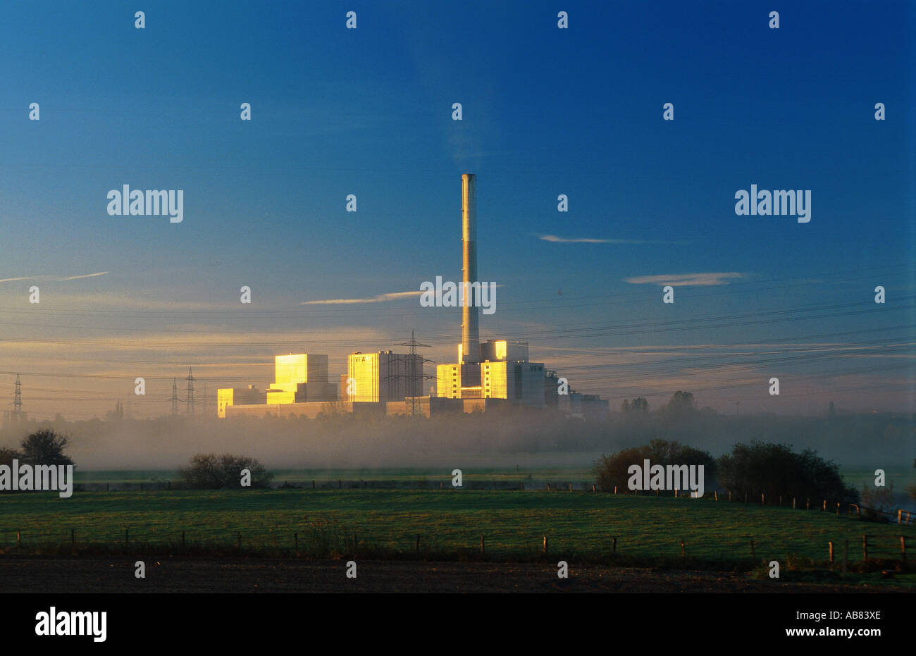 Nuklear power station Hamm Uentrop, alta temperatura reattore HTR, in Germania, in Renania settentrionale-Vestfalia, la zona della Ruhr, Hamm Foto Stock