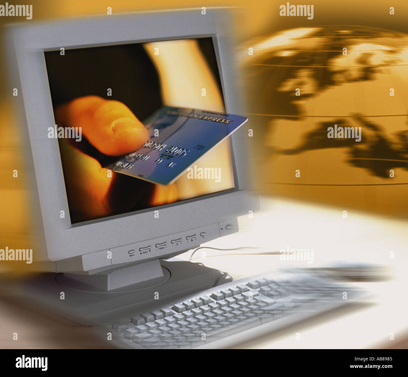 Gli acquisti su Internet Foto Stock