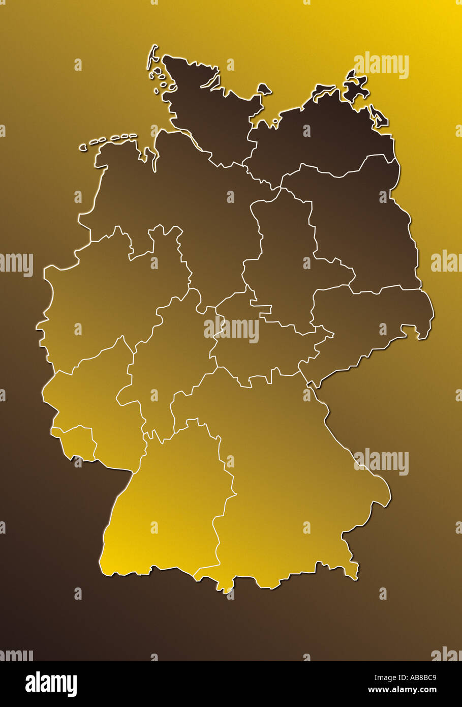 Mappa di Germania Foto Stock