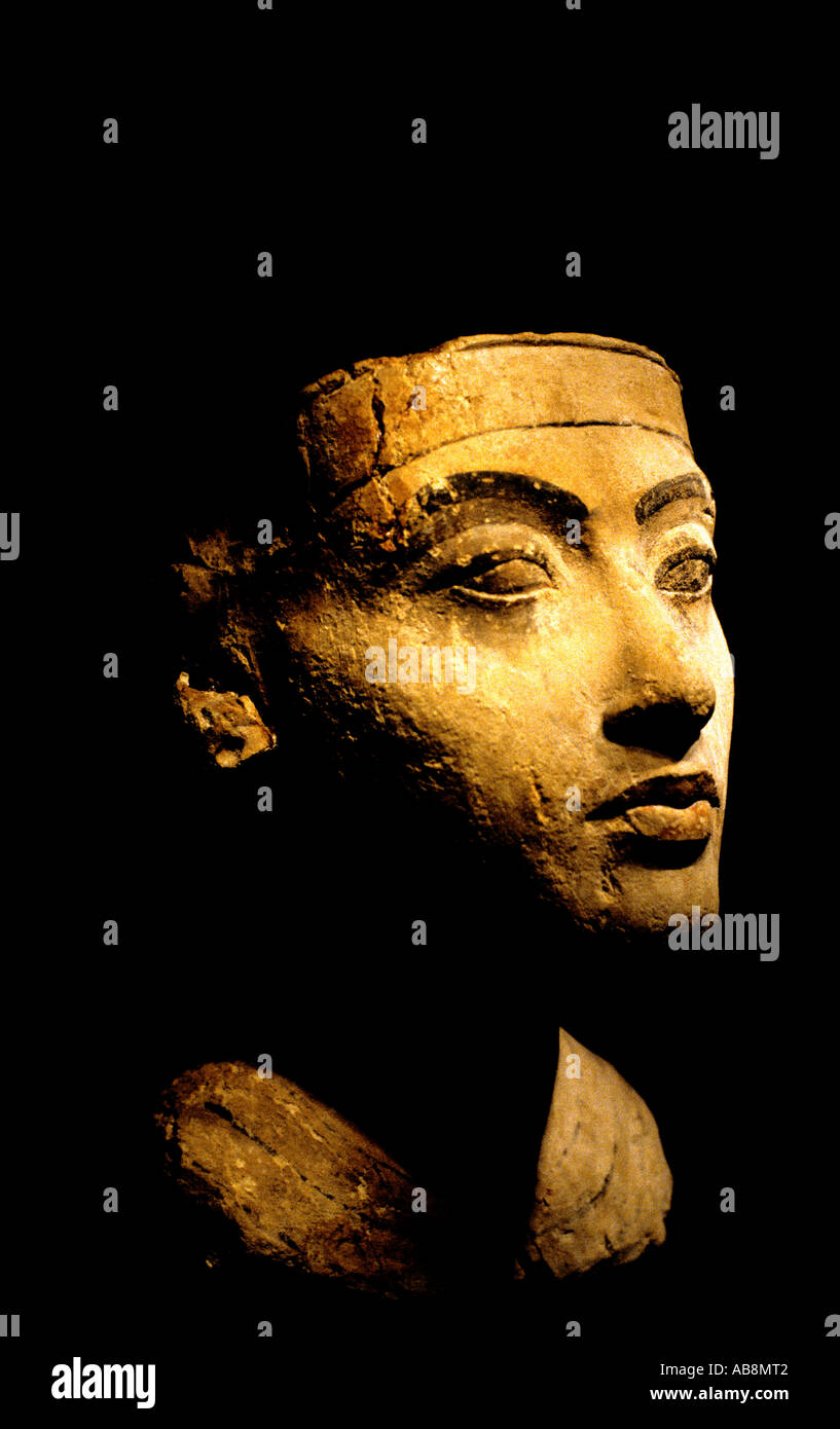 Museum di Berlino Germania Antichità Museo Egypthtian Armana periodo giovani Tutanchamon Tutankhamon Toetanchamon Foto Stock