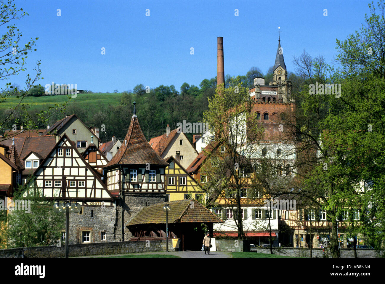 Schwabisch Hall tedesco medievale Germania Medioevo Foto Stock
