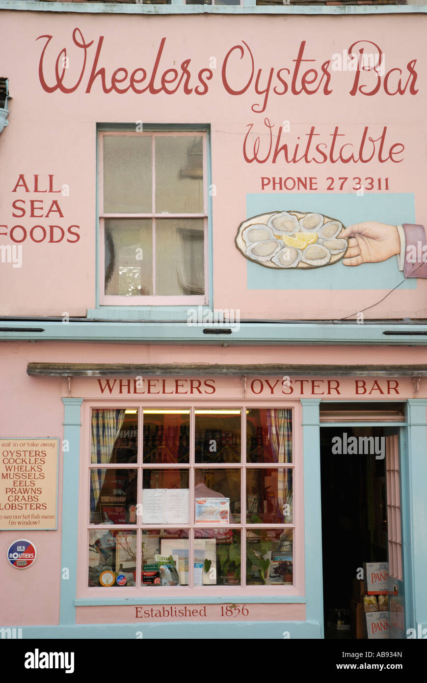 Esterno del Wheelers Oyster Bar, whitstable kent, England, Regno Unito Foto Stock