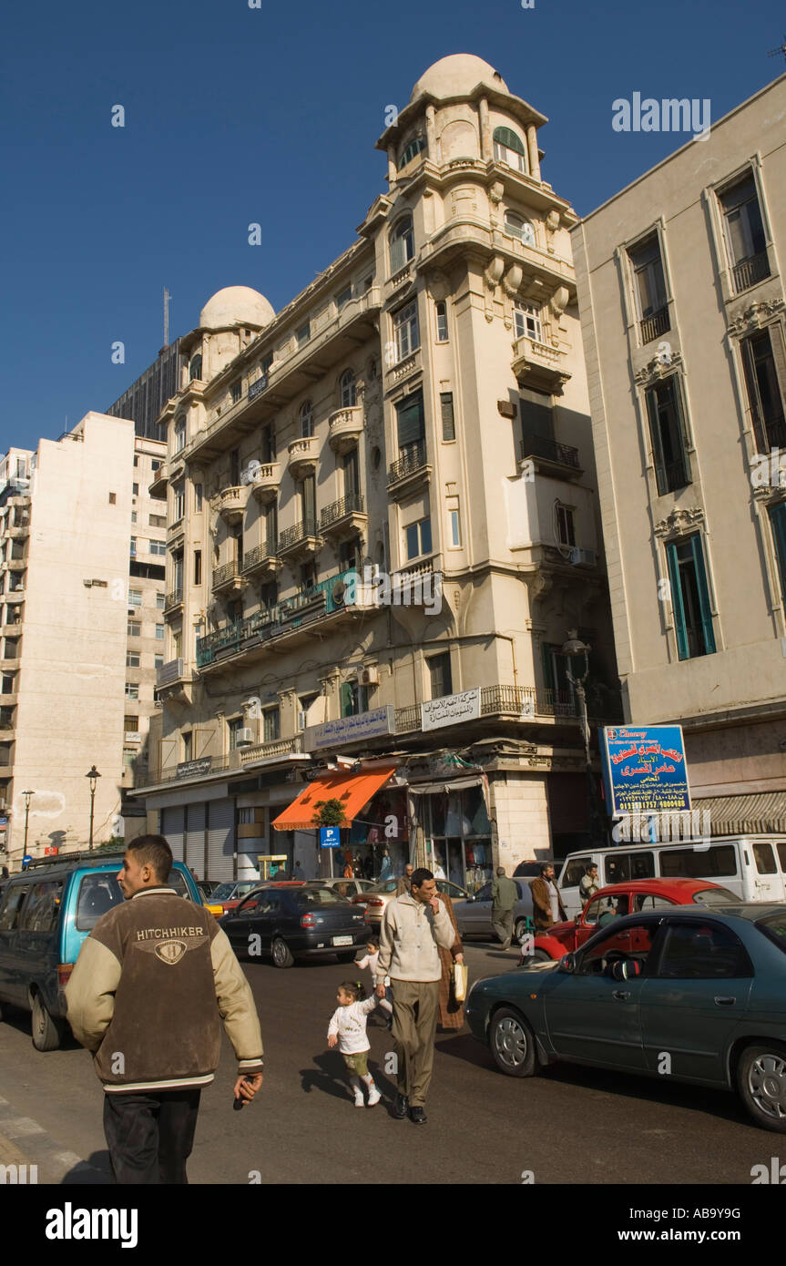 A Streetscene MidanTahrir ad Alessandria, Egitto Foto Stock
